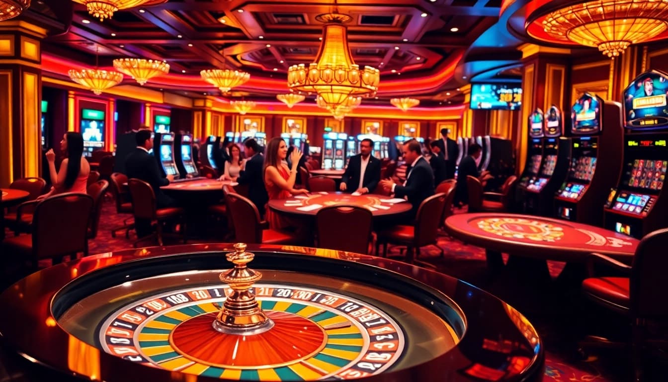 Experience thrilling gambling excitement at https://dabet.homes with vibrant casino visuals showcasing luxury.