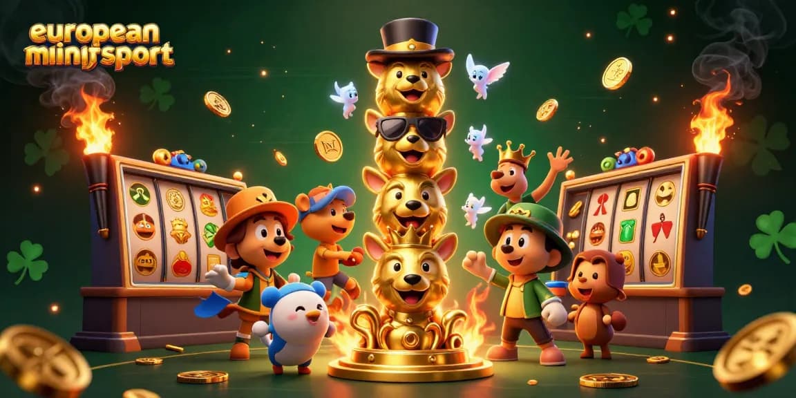 Win at europeanminigolfsport with vibrant casino-themed 3D illustration depicting rich game elements.
