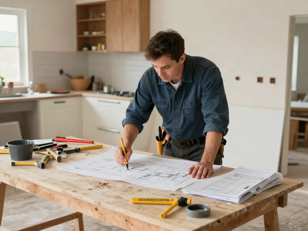 Trusted contractor working on a home renovation with slot gacor theme.