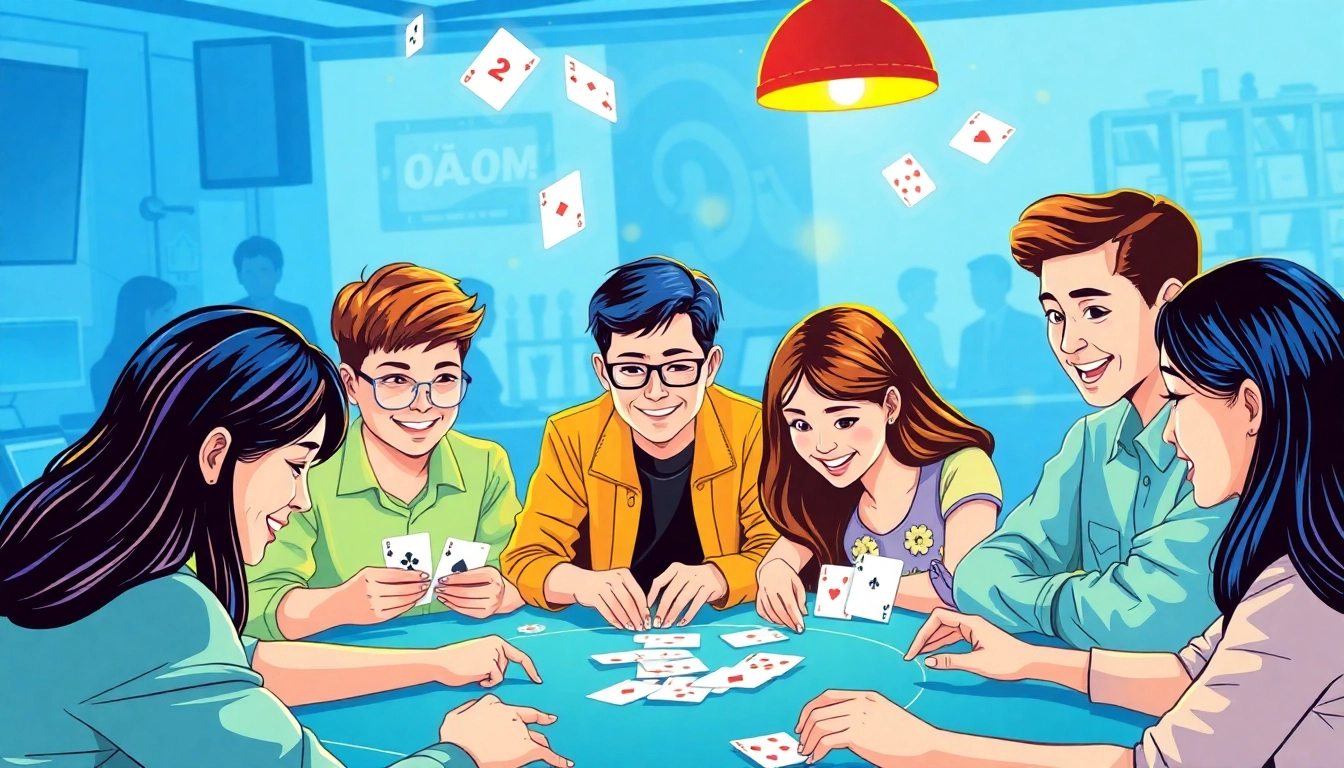 Engaged players enjoying card games on topgamebaidoithuong.mx, highlighting community and fun.