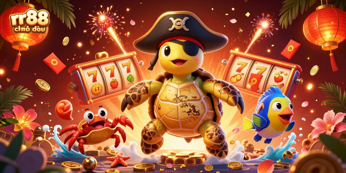 Win jackpots with immersive games at rr88 chính thức featuring a pirate turtle and treasure.