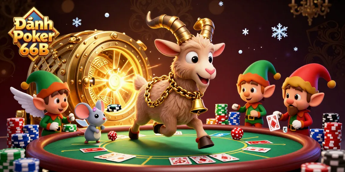 Experience thrilling Đánh Poker 66B with enchanting casino characters and dynamic poker elements.