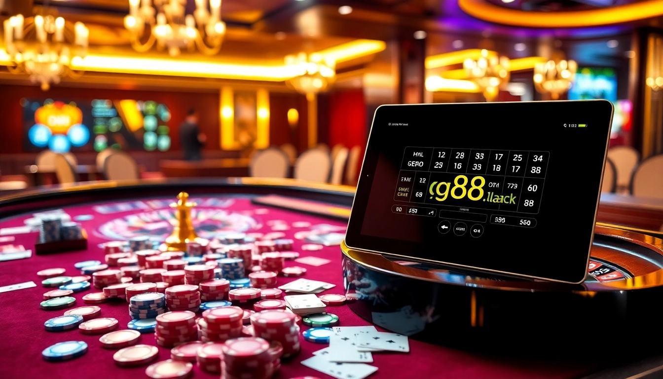 Place bets on exciting games at https://gg88.black/ with vibrant casino elements and a roulette wheel.