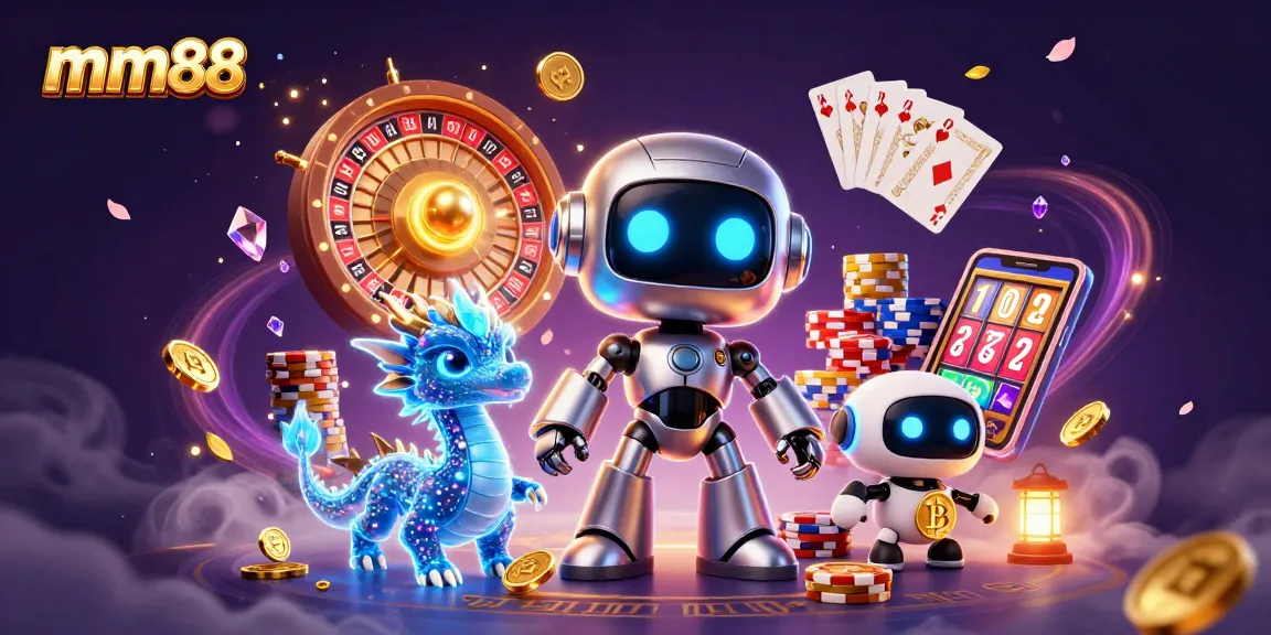 Experience mm88 with stunning 3D characters and dynamic casino elements in an exciting gaming scene.