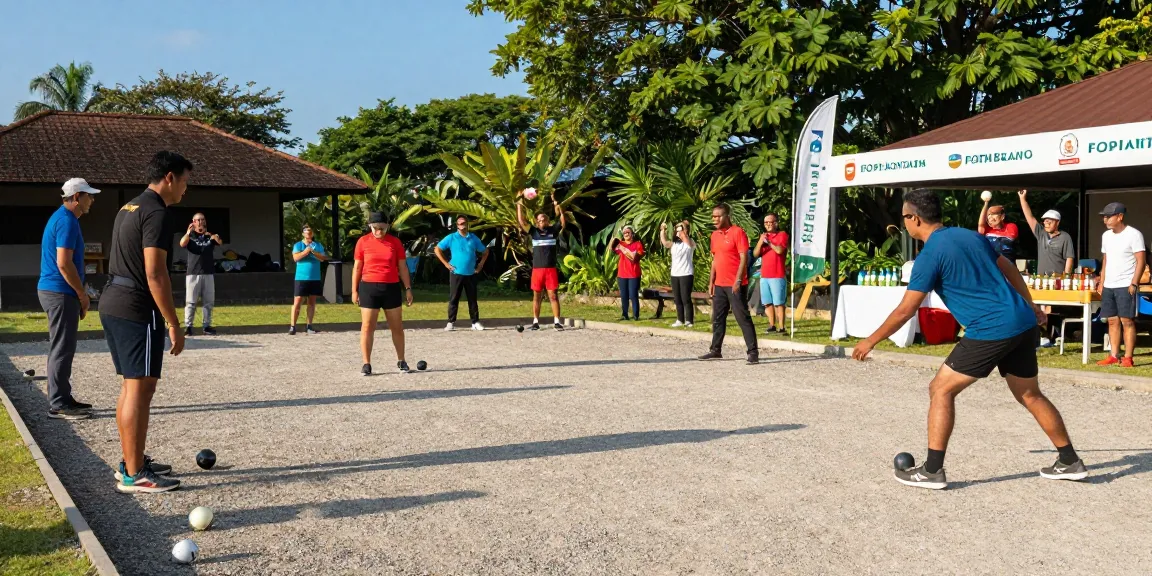 FOPI KOTA BONTANG engaging petanque match in a vibrant atmosphere.
