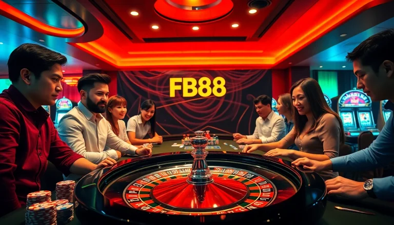 Experience the thrill at the Trang Chủ FB88 casino, featuring exhilarating roulette action and vibrant gaming ambiance.