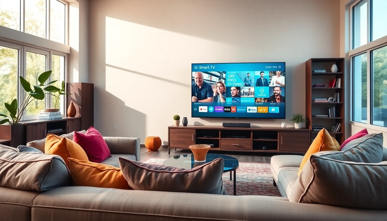 Stream IPTV entertainment at home with stylish living room features and modern technology.
