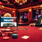 Experience the excitement at https://vnew88.vip/ with professional poker players at a luxurious table.