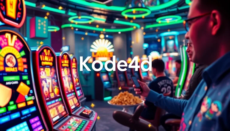 Kode4d link showcasing an engaging online gaming interface with vibrant slot machines and user-friendly design.