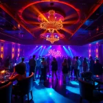 Vibrant nightlife at Club SXM with stunning performers and cocktails.