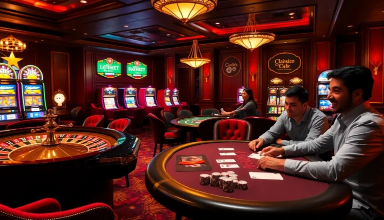 Exciting gameplay scene capturing the vibrant atmosphere of a casino with tables, chips, and roulette, reflecting https://kingarthurcafe.com/menu.