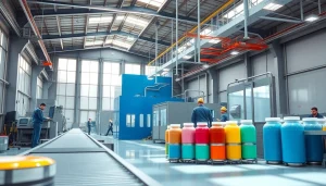 High-quality powder coating Malaysia facility showcasing advanced technology and skilled workers.