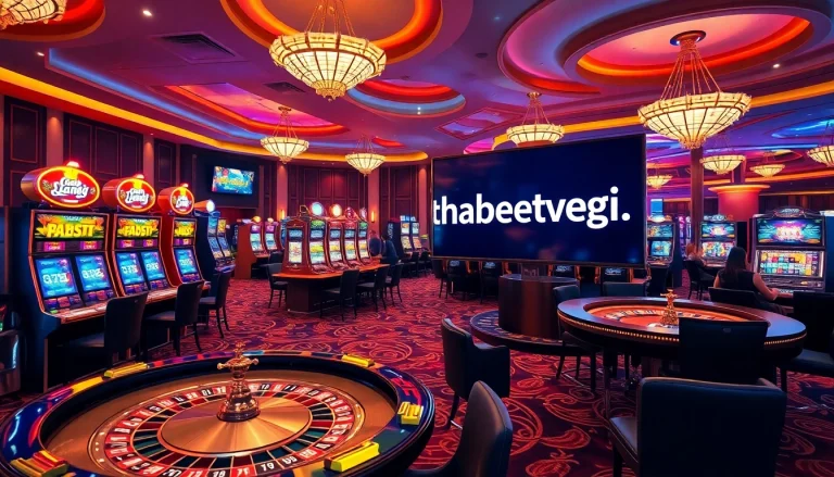 Experience thrilling gaming at https://thabet.vegas/ with vibrant slot machines and engaged players.