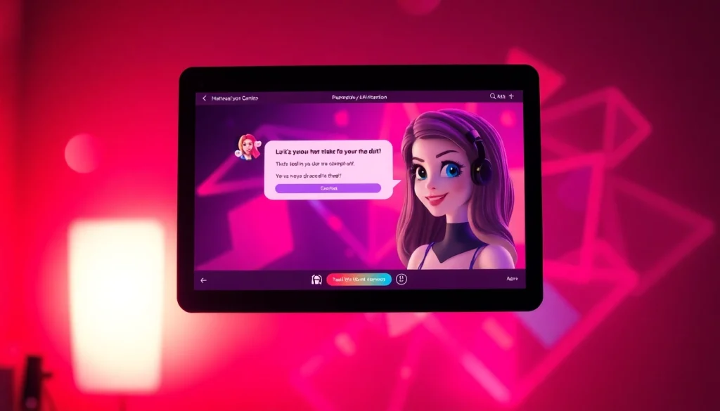 Experience engaging free ai porn chat with vibrant AI characters in a colorful chat interface.