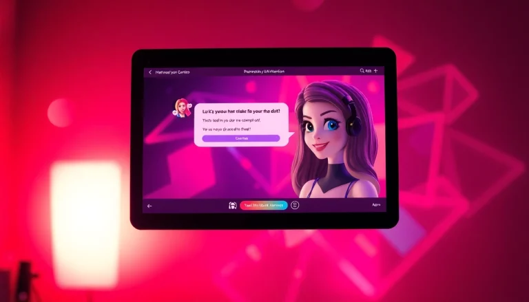 Experience engaging free ai porn chat with vibrant AI characters in a colorful chat interface.