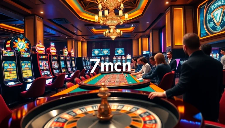 Players strategizing at a luxurious casino table showcasing 7mcn elements and excitement.