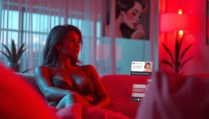 Engaging and innovative chat interface for sex AI interactions with vibrant avatars.