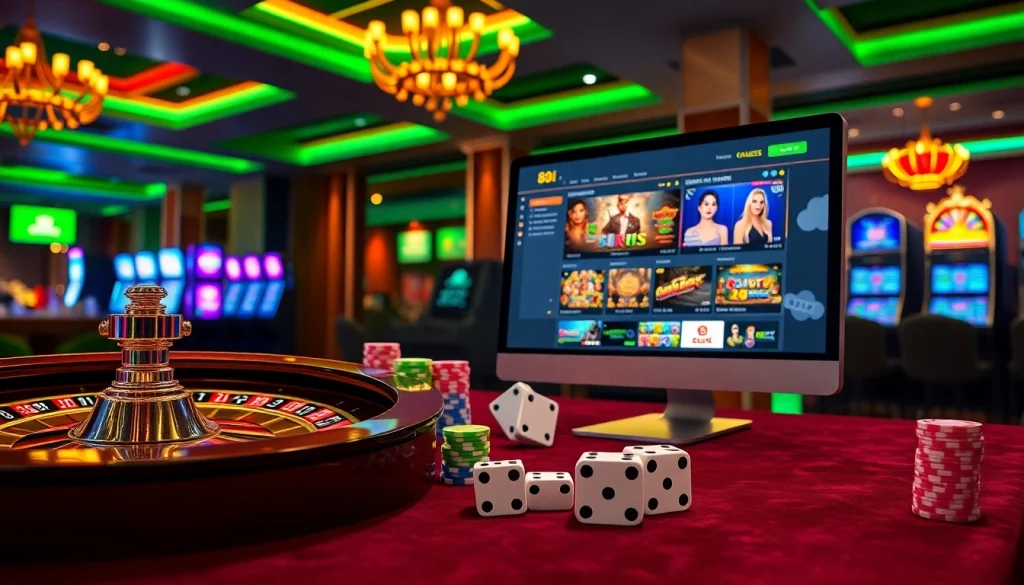 Experience the excitement of 88i with poker chips, roulette, and online gaming.