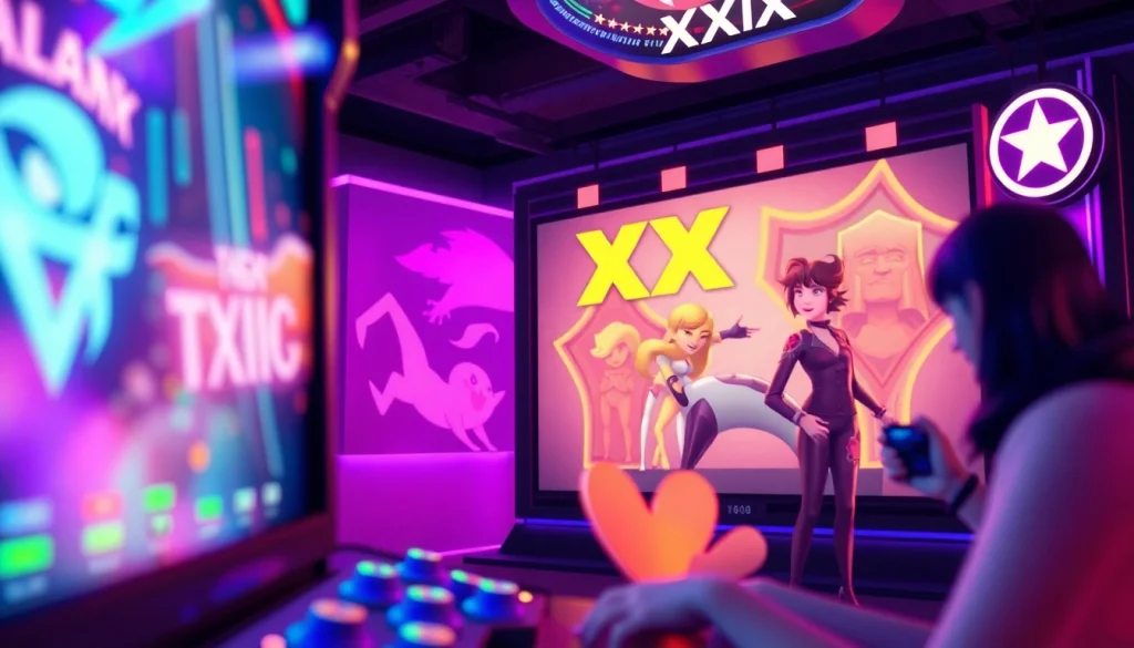 Immersive scene of XXX games showcasing vibrant graphics and interactive elements.