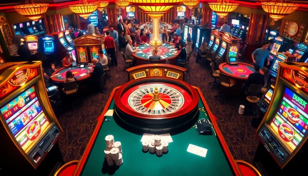 Players at DH 88 casino enjoying vibrant poker games and roulette for thrilling action.