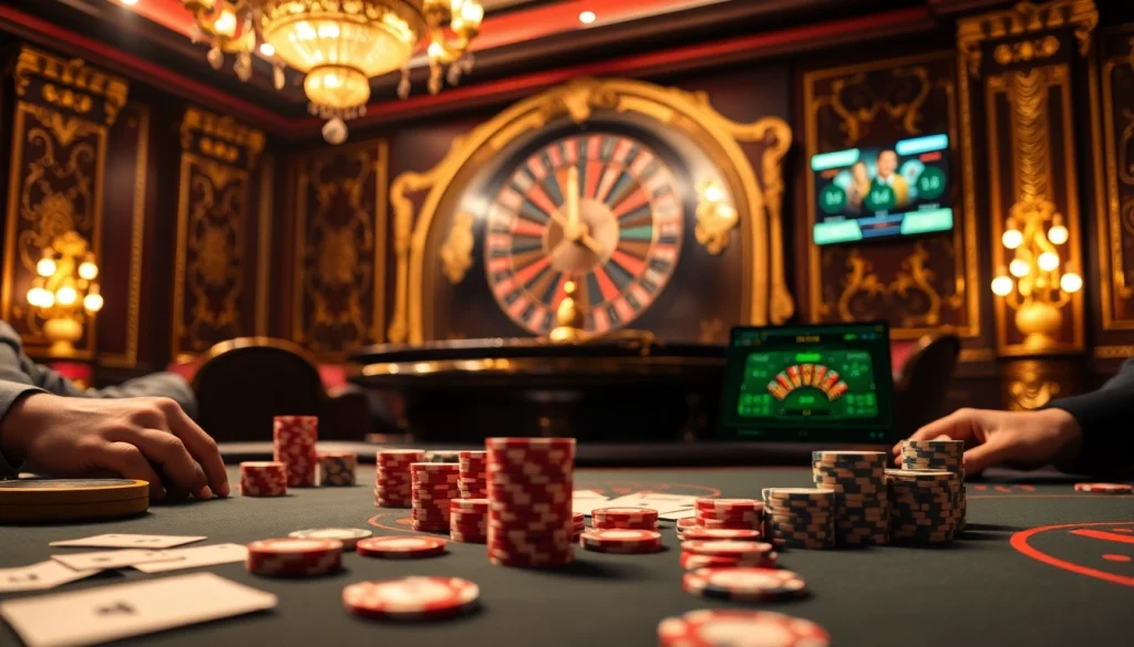 Players strategizing at a professional poker table, link DF999 enhancing their gambling experience.