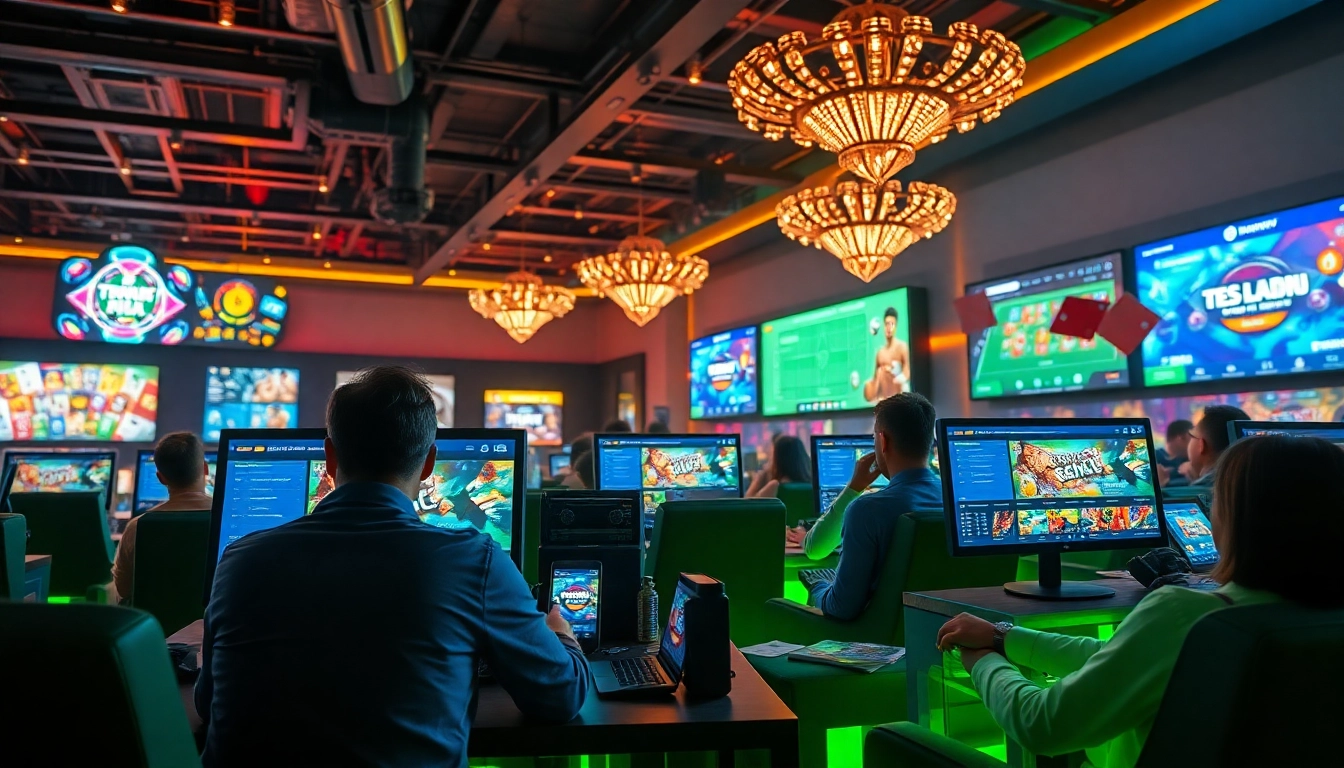 Engaging online betting scene featuring tk88win.live with vibrant casino games and sports betting.
