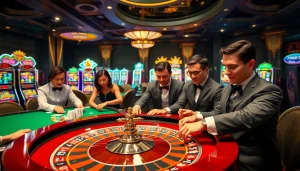 Experience the thrill of placing bets at a luxurious casino with https://af88.space/ showcasing vibrant gambling scenes.