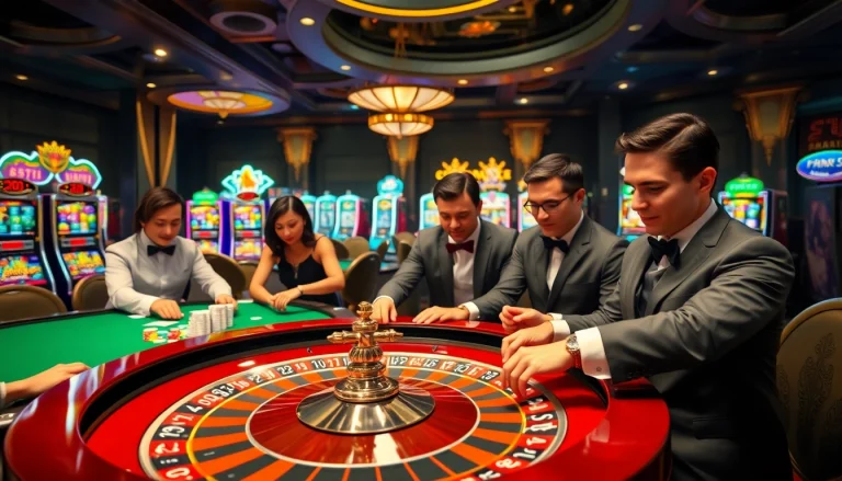 Experience the thrill of placing bets at a luxurious casino with https://af88.space/ showcasing vibrant gambling scenes.