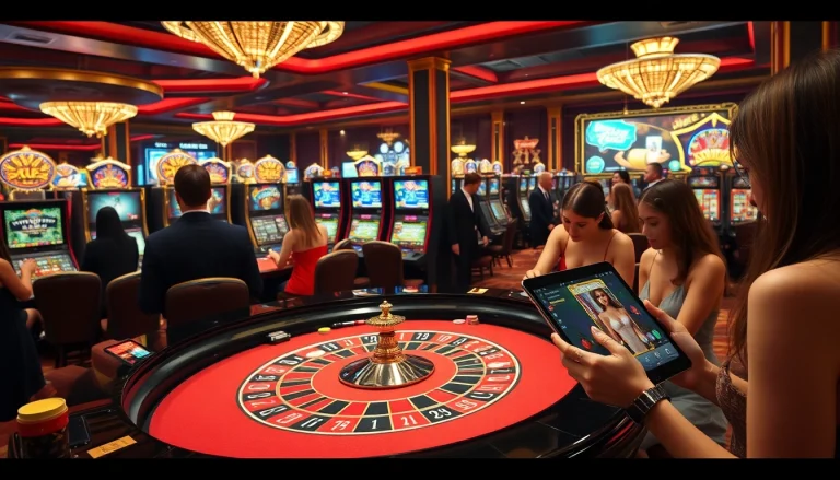 Engage with XXX games in a luxurious casino setting showcasing vibrant gaming experiences.