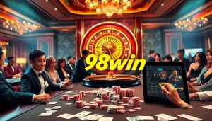 Experience the thrill of winning at 98win with vibrant casino visuals and engaging gameplay.