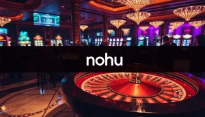 Nohu players engaging in a thrilling roulette game at a luxurious casino.